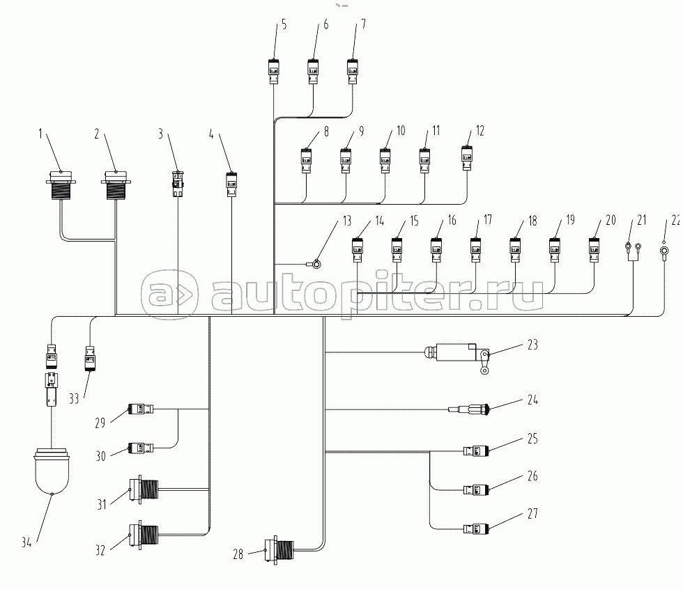 Turntable cables 00771106210410000пј€with engine Deutz D435пј‰connector